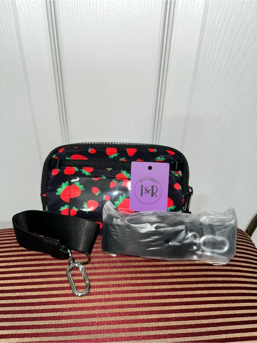 Iris & Rainbow Field of Strawberries Carry All Wallet